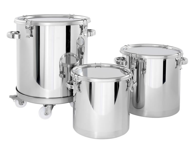 STAINLESS STEEL ROUND AIR TIGHT CONTAINERS